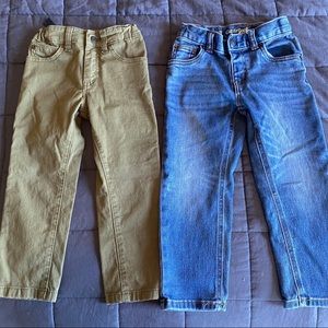 Olive Wrangler and Denim Pants Sz 4t Boys
